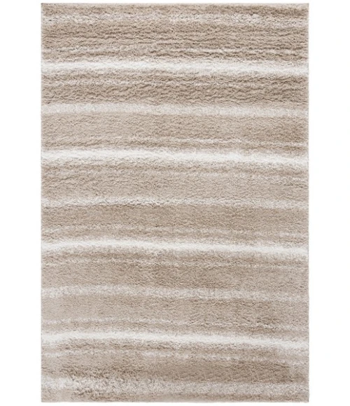 Safavieh Border & Stripe Shag BSP252 Beige / Ivory 5'-3" X 7'-6" Rectangle Area Rug