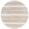 Safavieh Border & Stripe Shag BSP252 Beige / Ivory 6'-7" X 6'-7" Round Area Rug