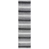 Safavieh Border & Stripe Shag BSP252 Grey / Black 2'-2" X 8' Runner Area Rug