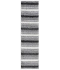 Safavieh Border & Stripe Shag BSP252 Grey / Black 2'-2" X 8' Runner Area Rug