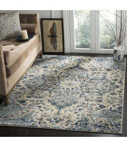 Safavieh Carmel Ivory / Blue CAR280 3 ft. X 5 ft. Rectangle Rug