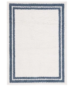 Safavieh Calico Shag Ivory / Blue CLC100 5 ft. 3 in. X 7 ft. 6 in. Rectangle Rug