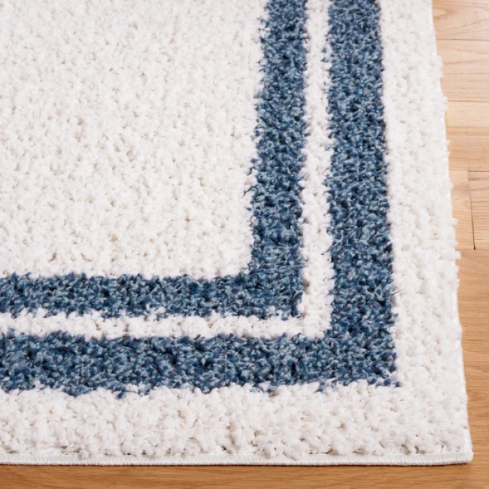Safavieh Calico Shag Ivory / Blue CLC100 9 ft. X 12 ft. Rectangle Rug