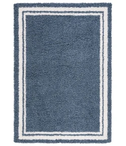 Safavieh Calico Shag Blue / Ivory CLC100 5 ft. 3 in. X 7 ft. 6 in. Rectangle Rug