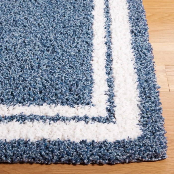Safavieh Calico Shag Blue / Ivory CLC100 4 ft. X 6 ft. Rectangle Rug