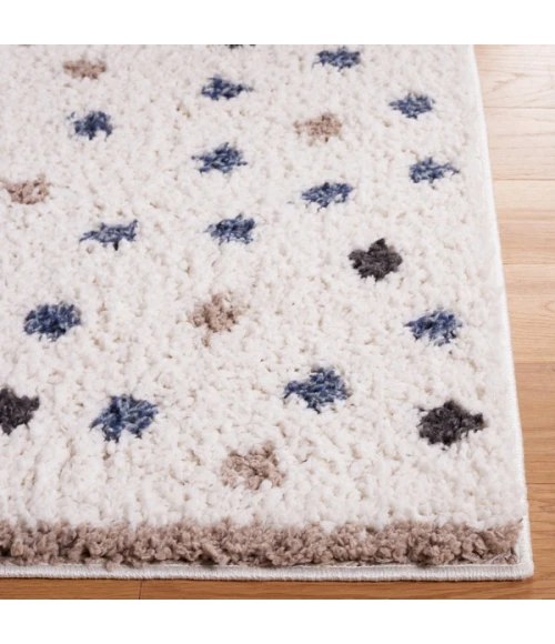 Safavieh Calico Shag Ivory / Taupe CLC102 3 ft. X 3 ft. Round Rug