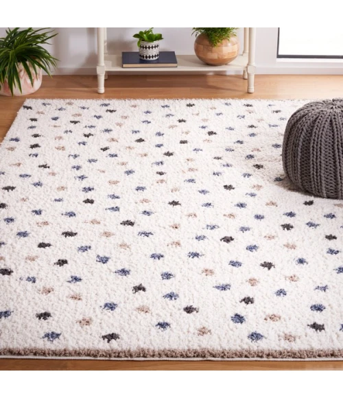 Safavieh Calico Shag Ivory / Taupe CLC102 6 ft. 7 in. X 9 ft. Rectangle Rug