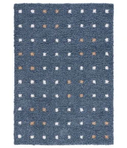 Safavieh Calico Shag Blue / Ivory CLC102 5 ft. 3 in. X 7 ft. 6 in. Rectangle Rug