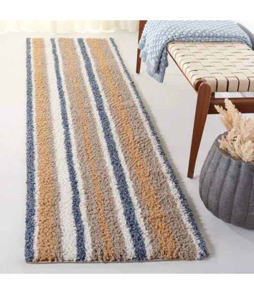 Safavieh Calico Shag Taupe / Ivory CLC104 2 ft. 2 in. X 8 ft. Runner Rug