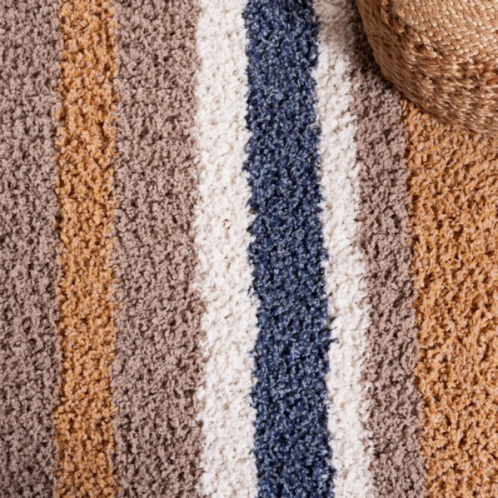 Safavieh Calico Shag Taupe / Ivory CLC104 6 ft. 7 in. X 6 ft. 7 in. Square Rug