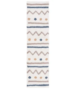 Safavieh Calico Shag Ivory / Taupe CLC106 2 ft. 2 in. X 8 ft. Runner Rug