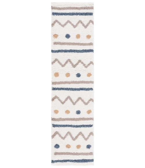 Safavieh Calico Shag Ivory / Taupe CLC106 2 ft. 2 in. X 8 ft. Runner Rug