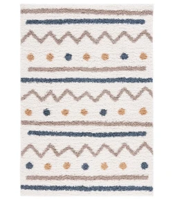 Safavieh Calico Shag Ivory / Taupe CLC106 5 ft. 3 in. X 7 ft. 6 in. Rectangle Rug