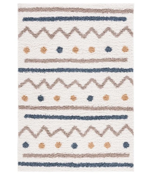 Safavieh Calico Shag Ivory / Taupe CLC106 5 ft. 3 in. X 7 ft. 6 in. Rectangle Rug