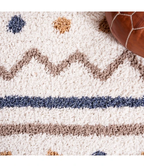 Safavieh Calico Shag Ivory / Taupe CLC106 5 ft. 3 in. X 7 ft. 6 in. Rectangle Rug