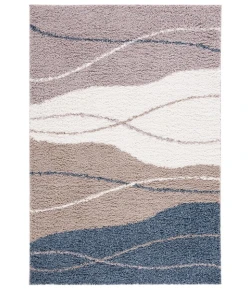 Safavieh Calico Shag Taupe / Blue CLC108 8 ft. X 10 ft. Rectangle Rug