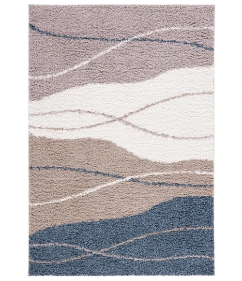 Safavieh Calico Shag Taupe / Blue CLC108 8 ft. X 10 ft. Rectangle Rug