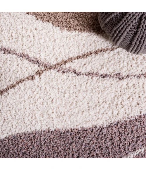 Safavieh Calico Shag Taupe / Blue CLC108 8 ft. X 10 ft. Rectangle Rug