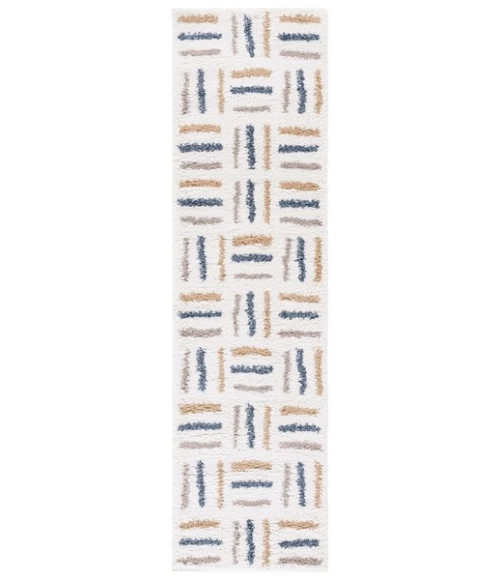 Safavieh Calico Shag Ivory / Gold CLC112 2 ft. 2 in. X 8 ft. Runner Rug