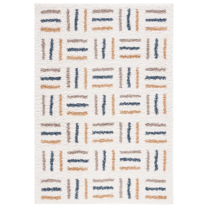 Safavieh Calico Shag Ivory / Gold CLC112 8 ft. X 10 ft. Rectangle Rug
