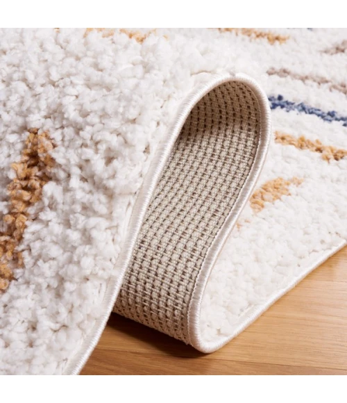 Safavieh Calico Shag Ivory / Gold CLC112 2 ft. 2 in. X 8 ft. Runner Rug