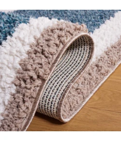 Safavieh Calico Shag Ivory / Blue CLC114 5 ft. 3 in. X 7 ft. 6 in. Rectangle Rug