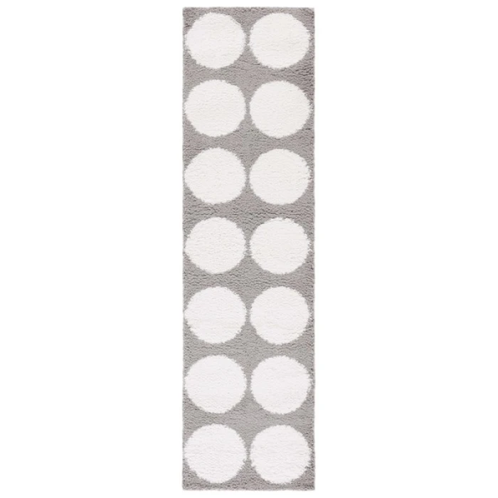 Safavieh Calico Shag Grey / Ivory CLC120 2 ft. 2 in. X 8 ft. Runner Rug