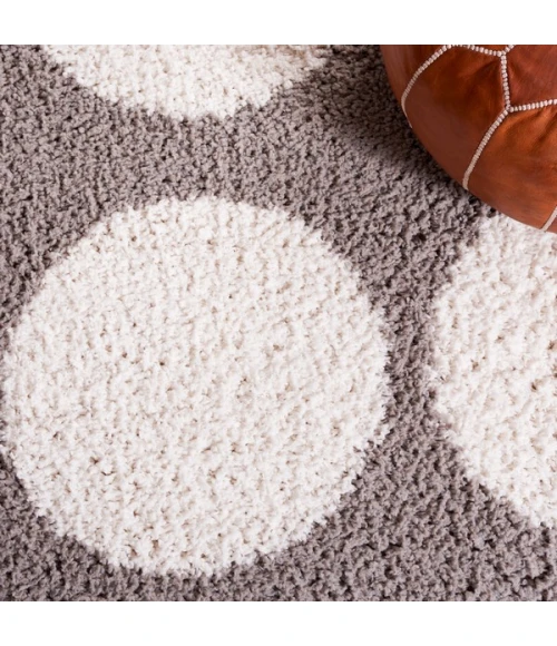 Safavieh Calico Shag Grey / Ivory CLC120 5 ft. 3 in. X 7 ft. 6 in. Rectangle Rug