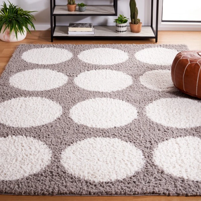 Safavieh Calico Shag Grey / Ivory CLC120 8 ft. X 10 ft. Rectangle Rug