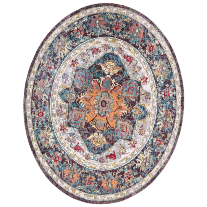 Safavieh Claremont Blue / Purple CLR664 6 ft. 7 in. X 6 ft. 7 in. Round Rug