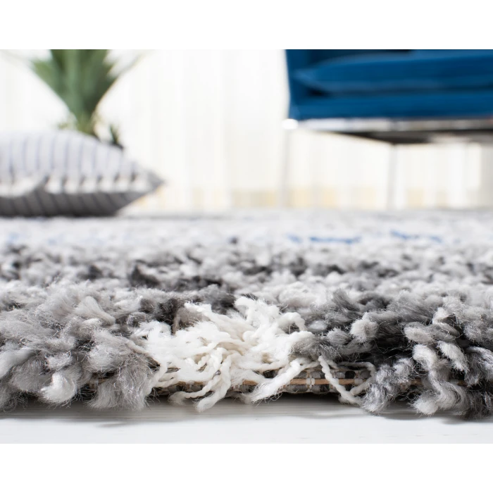 Safavieh Canyon Shag Grey / Ivory CNY521 6 ft. 7 in. X 6 ft. 7 in. Square Rug