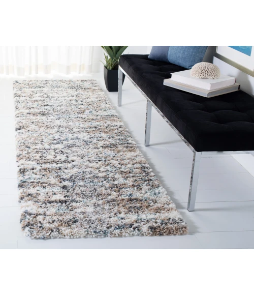 Safavieh Canyon Shag Light Grey / Ivory CNY536 2 ft. 2 in. X 8 ft. Runner Rug