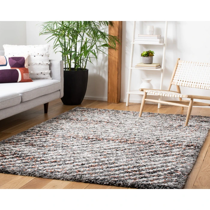 Safavieh Canyon Shag Grey / Ivory CNY551 5 ft. 3 in. X 7 ft. 7 in. Rectangle Rug