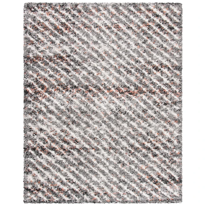 Safavieh Canyon Shag Grey / Ivory CNY551 5 ft. 3 in. X 7 ft. 7 in. Rectangle Rug