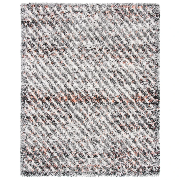 Safavieh Canyon Shag Grey / Ivory CNY551 6 ft. 7 in. X 6 ft. 7 in. Square Rug
