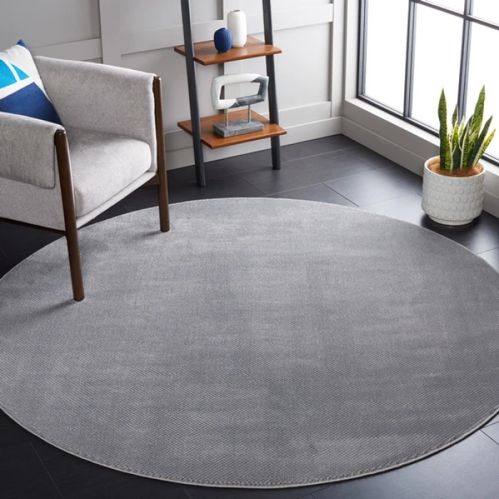 Safavieh Continental Dark Grey CON108 6 ft. 7 in. X 6 ft. 7 in. Round Rug