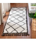 Safavieh Carmella Shag  Cream / Grey CRM226 2 ft. 2 in. X 8 ft. Runner Rug