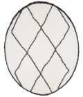 Safavieh Carmella Shag  Cream / Grey CRM226 6 ft. 7 in. X 6 ft. 7 in. Round Rug