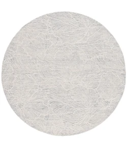 Safavieh Ebony Grey / Ivory EBN101 6 ft. X 6 ft. Round Rug