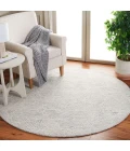 Safavieh Ebony Grey / Ivory EBN101 6 ft. X 6 ft. Round Rug