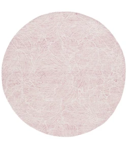 Safavieh Ebony Pink / Ivory EBN101 6 ft. X 6 ft. Round Rug