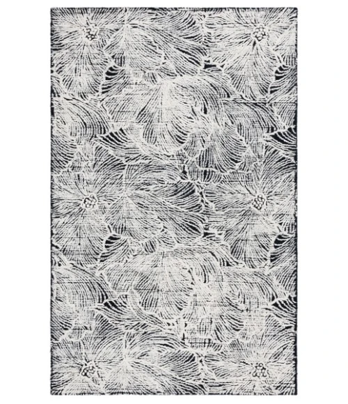 Safavieh Ebony Black / Ivory EBN101 3 ft. X 5 ft. Rectangle Rug