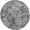 Safavieh Ebony Black / Ivory EBN101 6 ft. X 6 ft. Round Rug