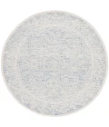 Safavieh Ebony Blue / Ivory EBN102 6 ft. X 6 ft. Round Rug