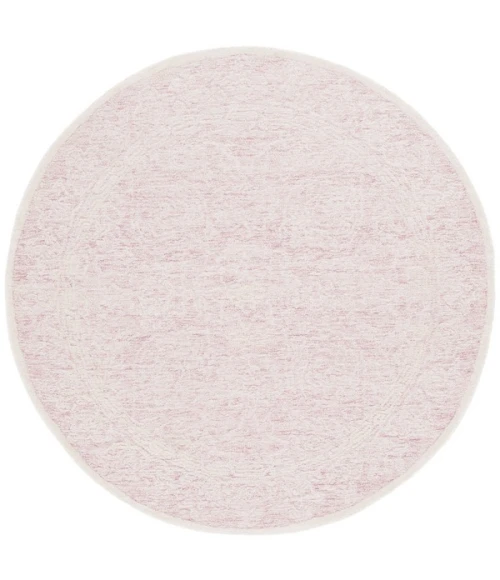 Safavieh Ebony Pink / Ivory EBN102 6 ft. X 6 ft. Round Rug