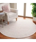 Safavieh Ebony Pink / Ivory EBN102 6 ft. X 6 ft. Round Rug