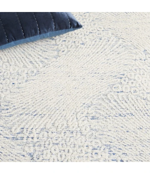 Safavieh Ebony Blue / Ivory EBN105 6 ft. X 6 ft. Square Rug
