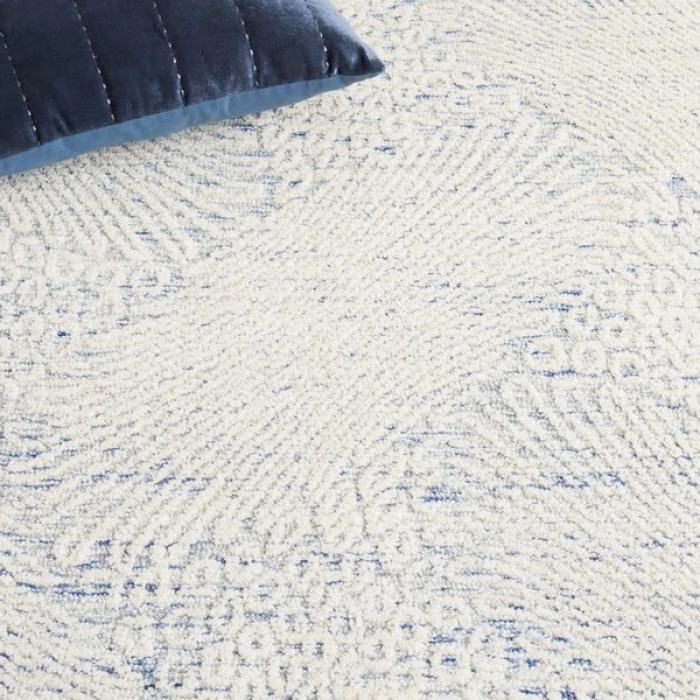 Safavieh Ebony Blue / Ivory EBN105 5 ft. X 8 ft. Rectangle Rug