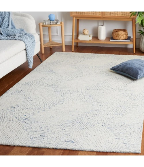 Safavieh Ebony Blue / Ivory EBN105 9 ft. X 12 ft. Rectangle Rug