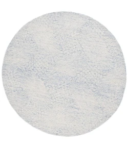 Safavieh Ebony Blue / Ivory EBN105 6 ft. X 6 ft. Round Rug